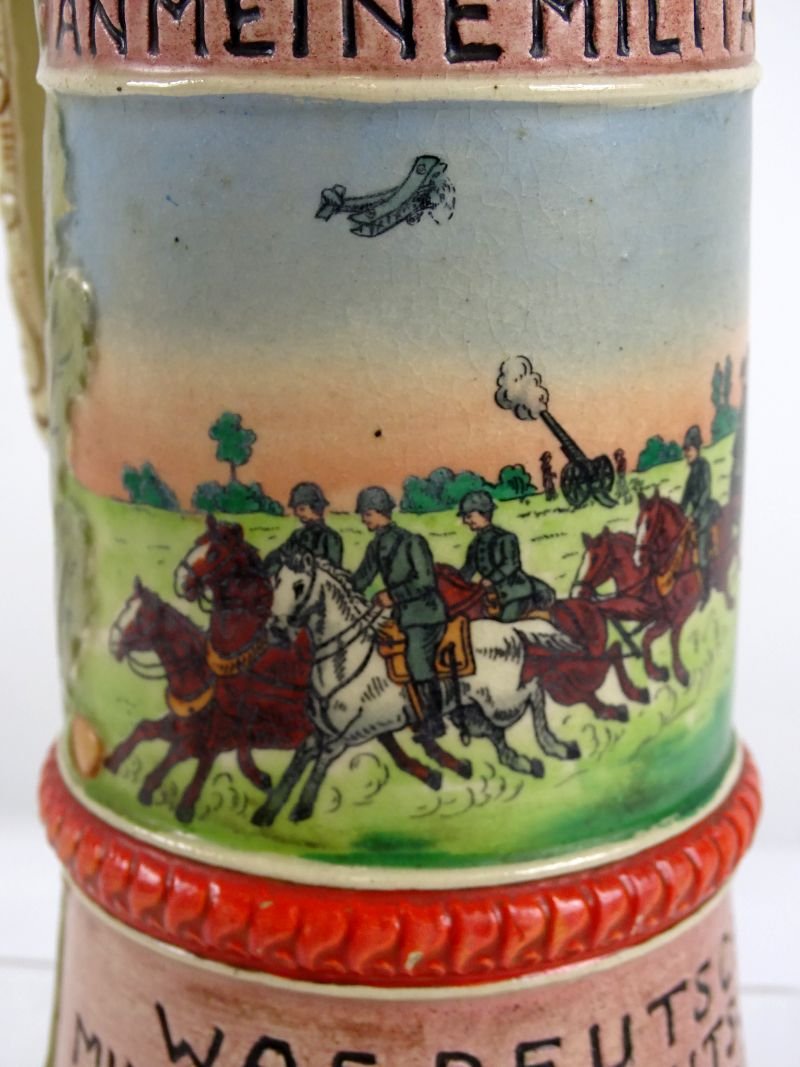 Named Imperial German Military Stein with Von Hindenburg Quote — image 6