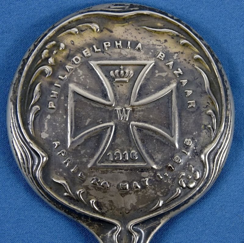 WWI 'Philadelphia Bazaar' Iron Cross Mirror — image 2