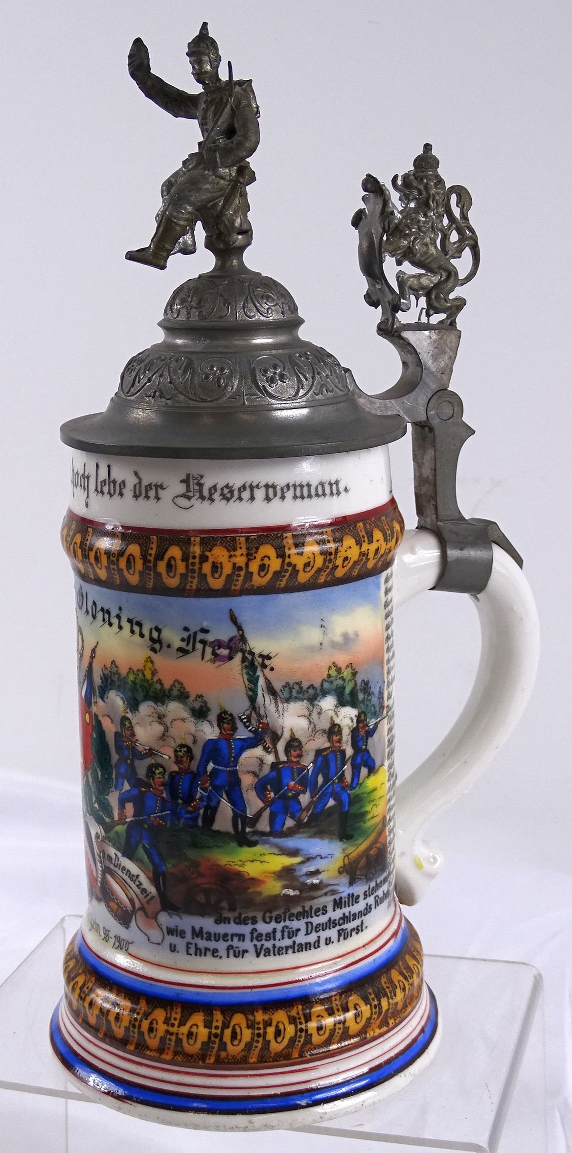 Imperial German 17 Bavarian Infantry Regiment 'Orff' Reservist Stein — image 3