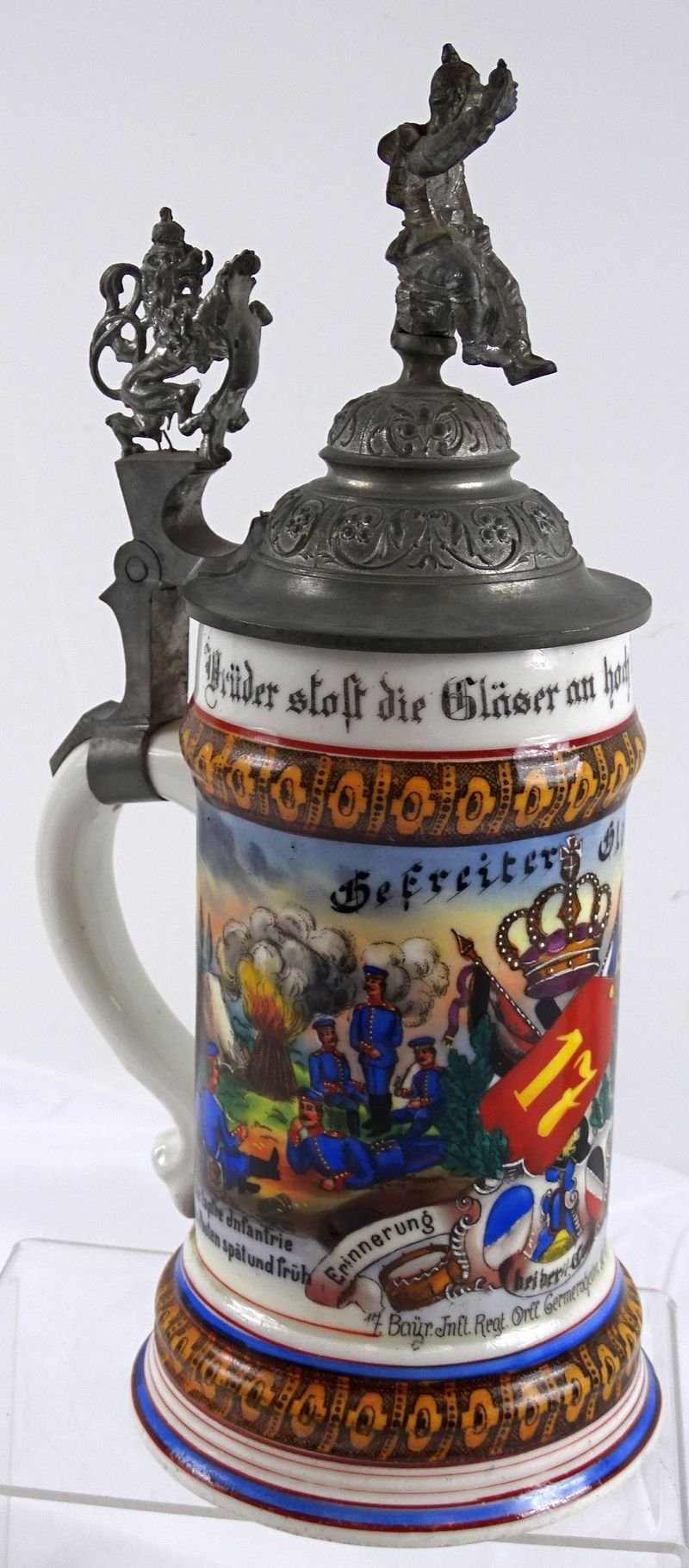 Imperial German 17 Bavarian Infantry Regiment 'Orff' Reservist Stein — image 4