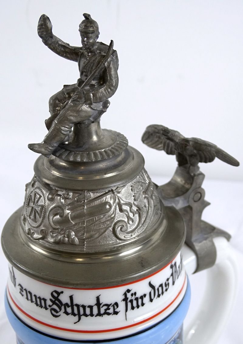 Imperial German 131st Infantry Regiment Reservist Stein of a Drummer — image 6