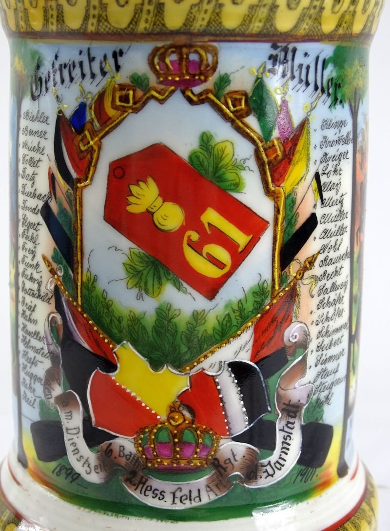 Imperial German 61st (2nd Grand Ducal Hessian) Field Artillery Reservist Stein — image 2