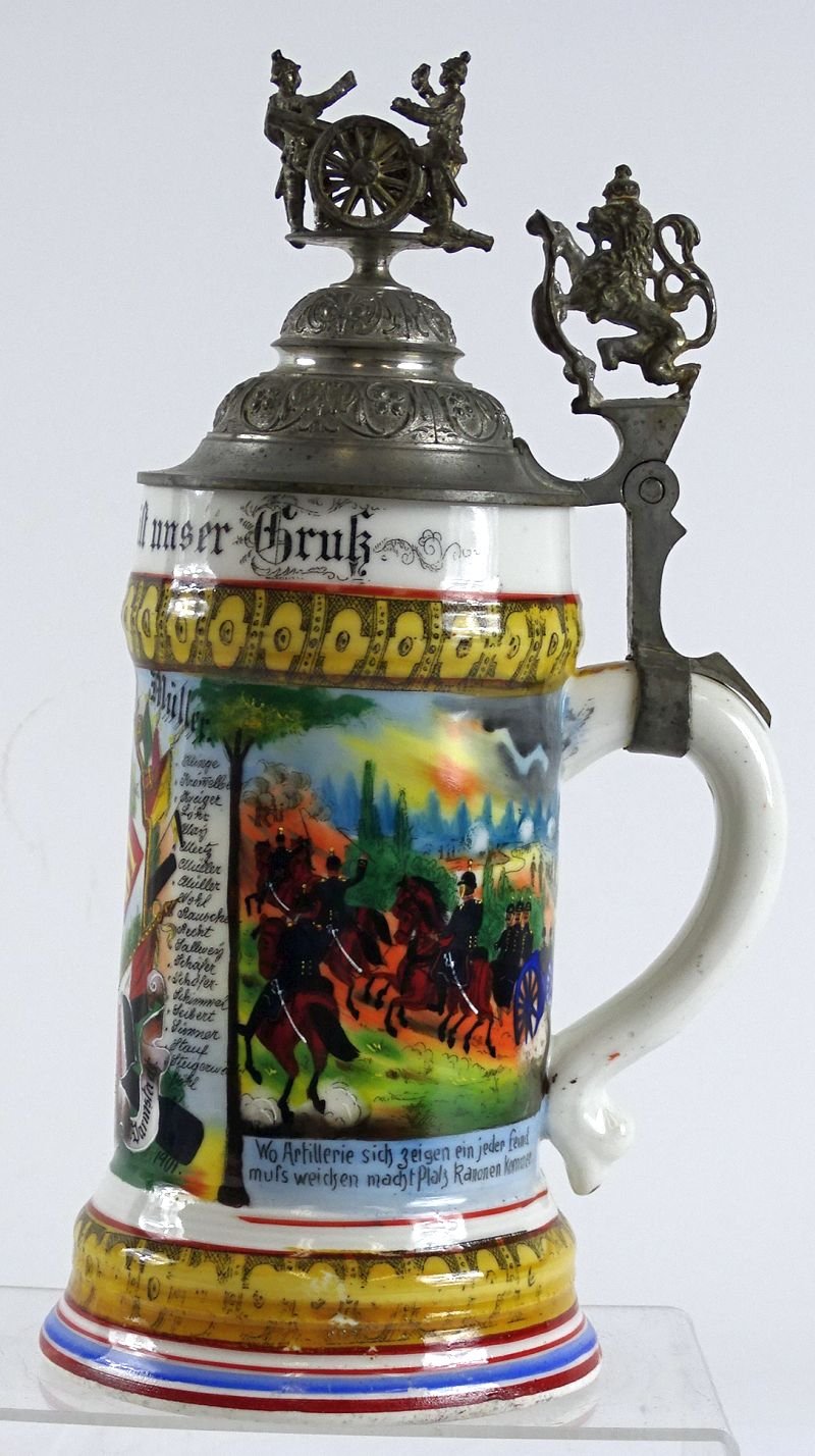 Imperial German 61st (2nd Grand Ducal Hessian) Field Artillery Reservist Stein — image 3