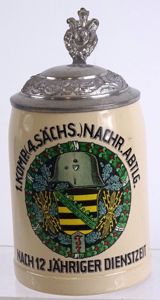 Weimar 4th Saxon Signals Battalion 12 Years of Service Stein