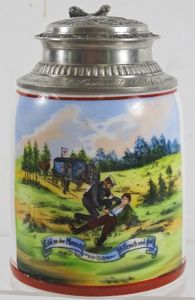 Named WWI Christmas 1914 Military Hospital Stein