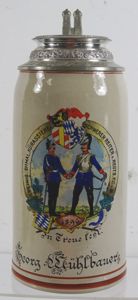 1925 Bavarian 1st Schweres Reiter-Regiment Cavalry Commemorative Wedding Stein
