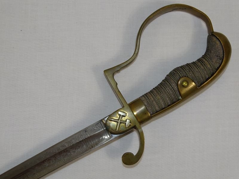 Imperial German Dove Head Triple Etched Blade Mining Service Official's Sword — image 11
