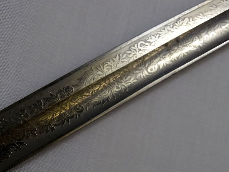 Imperial German Dove Head Triple Etched Blade Mining Service Official's Sword — image 8