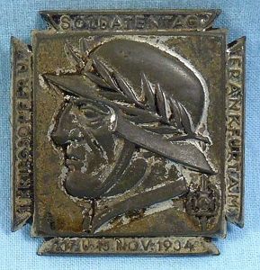 1934 Kriegsopfer u. Soldatentag Frankfurt Tinnie