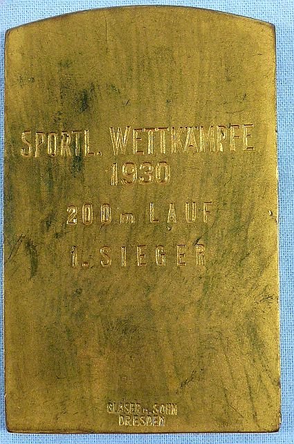 1930 Army Infantry School Sport Prize Table Medal — image 2