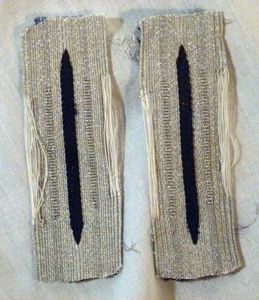 Pair German Army Engineer Dress Tunic Collar Tabs