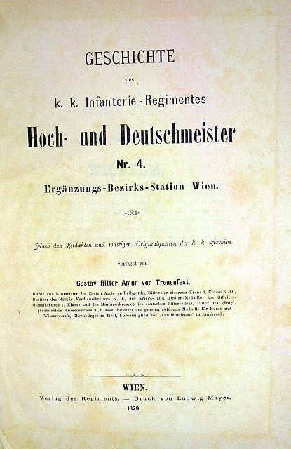 Austria Army 4th Rgt. 'Hoch und Deutschmeister' History — image 2