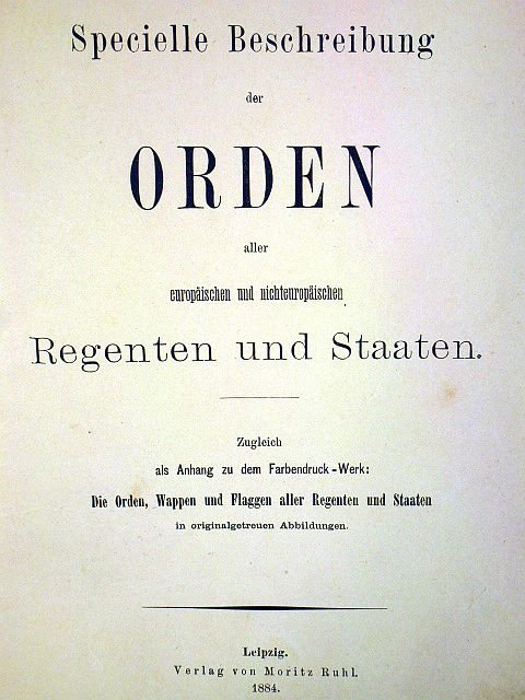 1884-87 Two Volumes Set on 'Orden, Wappen und Flaggen' — image 2