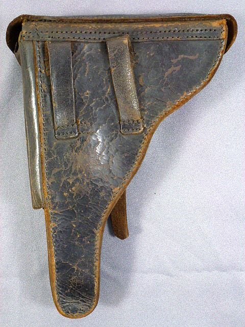 Uncommon 1906 Commercial Luger Leather Holster — image 2