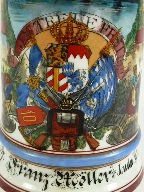 1900-1902 Imperial Bavarian Regimental Reservist Stein — image 4