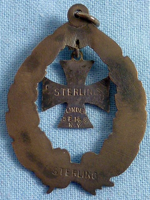 Sterling Silver American Made Iron Cross Pendant — image 2