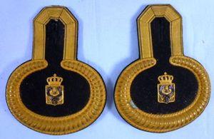 Boxed Imperial Prussian Official's Shoulder Paddle Set