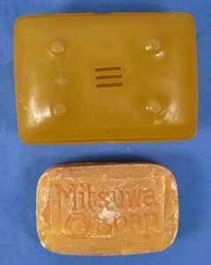 WWII Japanese Soldier's Bar Soap and Soap Case