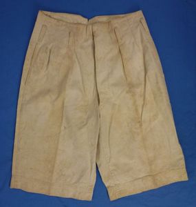 WWII Japanese Navy Officer's White Summer Shorts