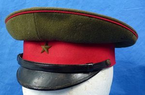Named WWII Japanese Army Officer Visor Cap