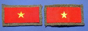 Pair WWII Japanese Army Private 2nd Class Cloth Rank Collar …