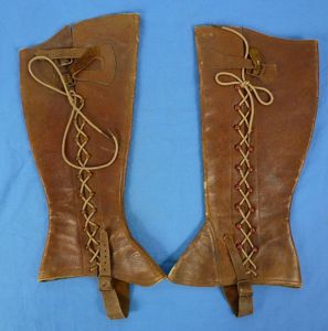 WWII Japanese Navy Officer's Leather Gaiters