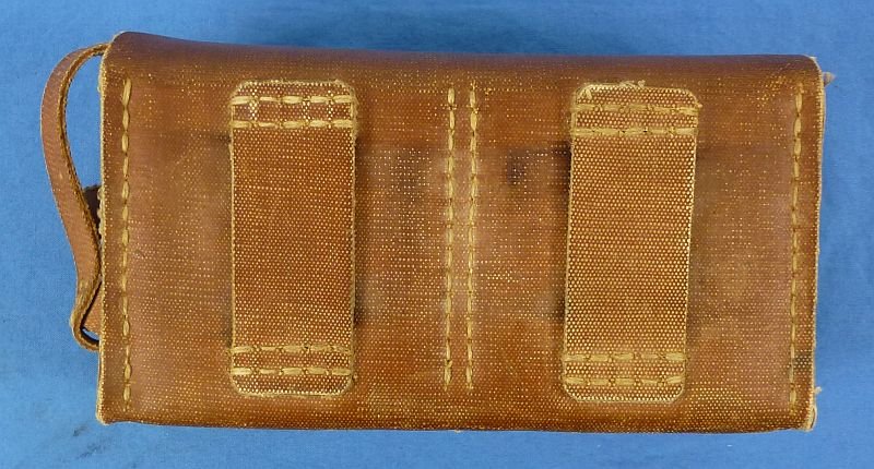 WWII Japanese Rubberized Canvas Rear Ammunition Pouch — image 2