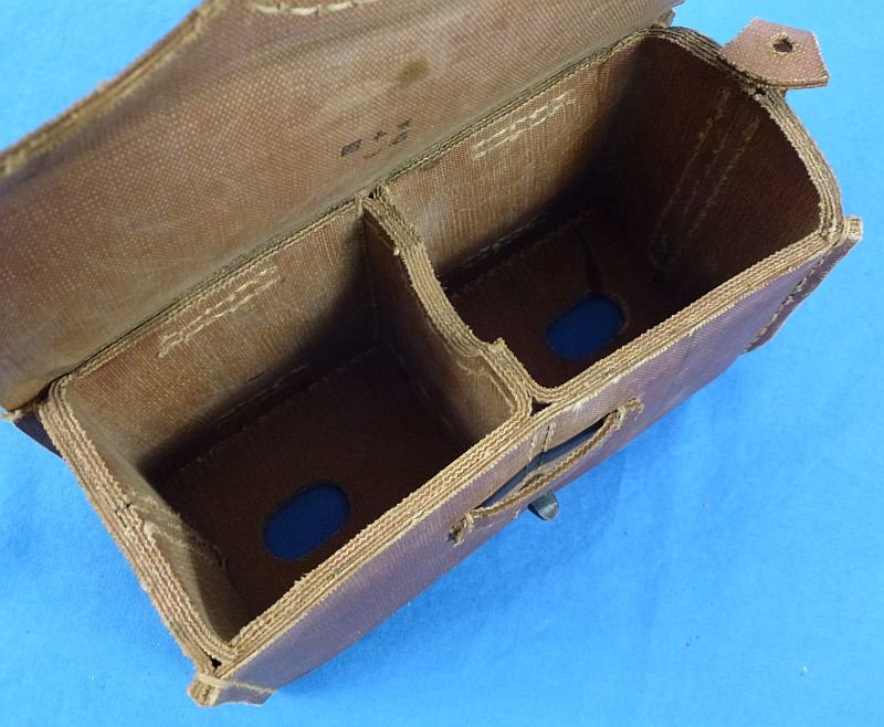 WWII Japanese Rubberized Canvas Rear Ammunition Pouch — image 4