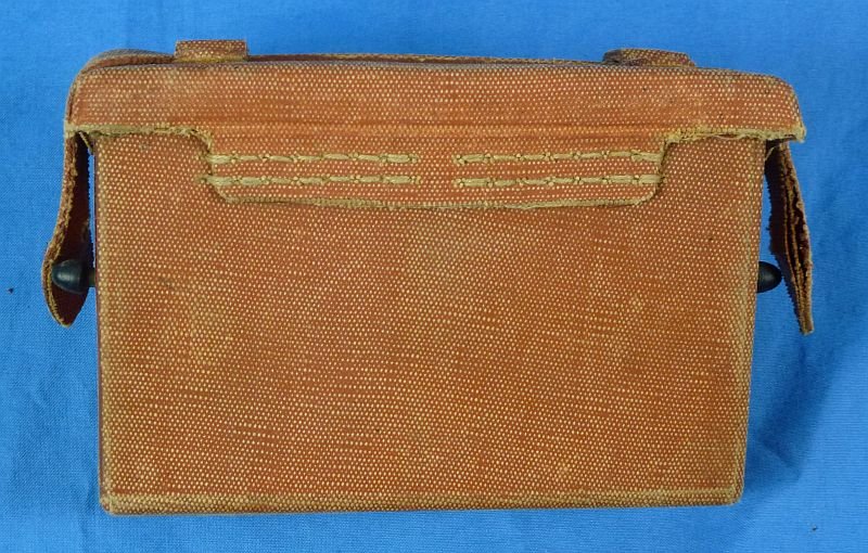 WWII Japanese Rubberized Canvas Front Ammunition Pouch — image 2