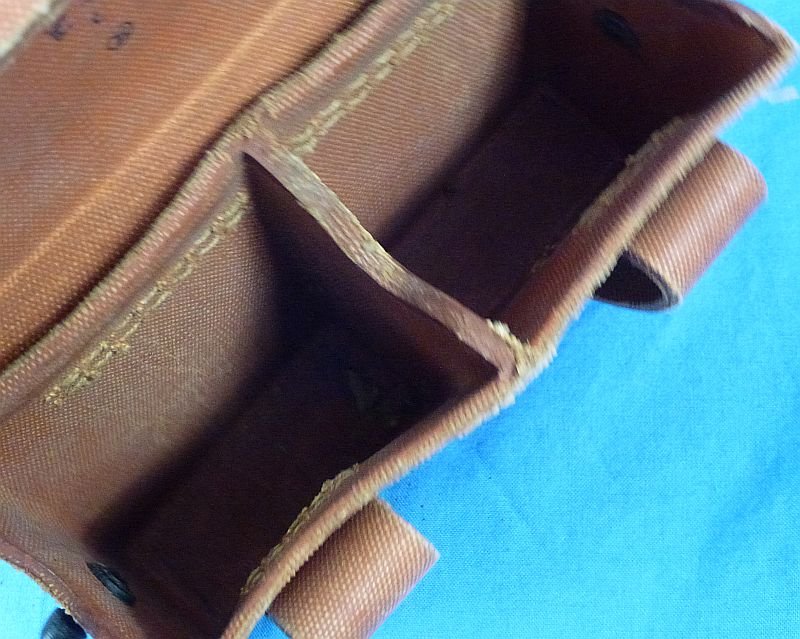 WWII Japanese Rubberized Canvas Front Ammunition Pouch — image 3