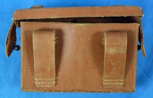 WWII Japanese Rubberized Canvas Front Ammunition Pouch