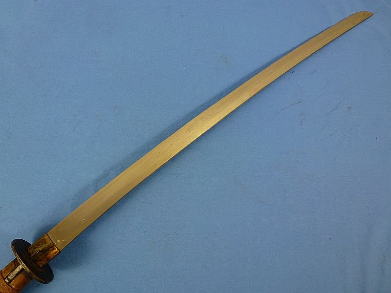 WWII Japanese Late War Type 95 NCO Sword with Wooden Scabbard — image 5