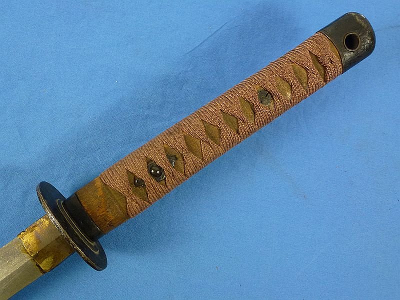 WWII Japanese Late War Type 95 NCO Sword with Wooden Scabbard — image 6
