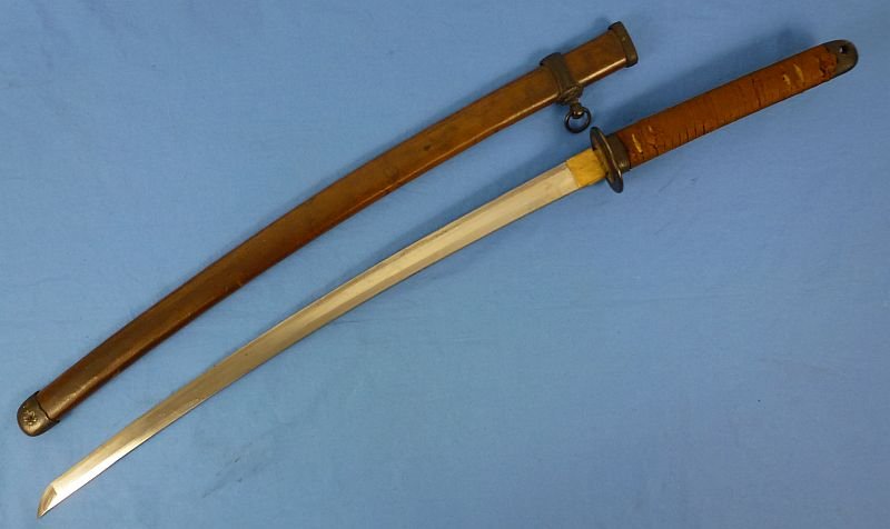 Signed Japanese Katana Sword in Late War Army Officer Fittings — image 2
