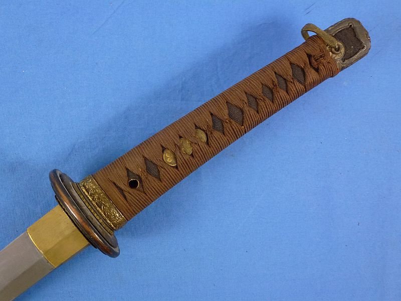 Signed WWII Japanese Imperial Navy Officer Type 97 Kai Gunto Sword — image 6
