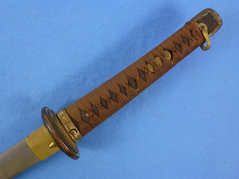 Signed WWII Japanese Imperial Navy Officer Type 97 Kai Gunto Sword — image 7