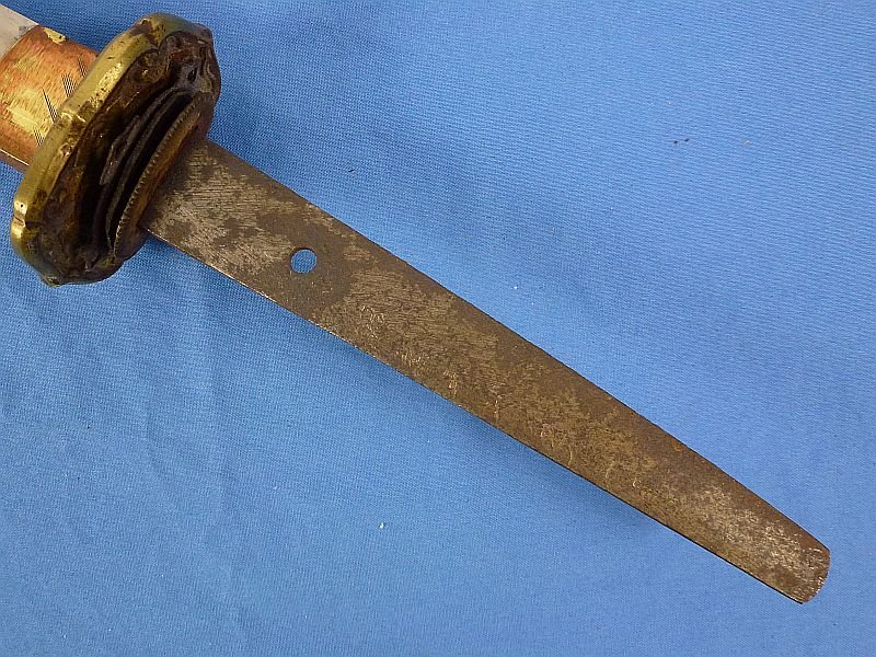 Signed 1942 Dated Japanese Army Officer Shin Gunto Sword in a Leather Combat Cover — image 10