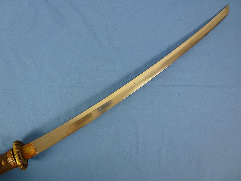 Signed 1942 Dated Japanese Army Officer Shin Gunto Sword in a Leather Combat Cover — image 5