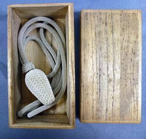 Boxed Silver Bullion Japanese Police Sword Knot