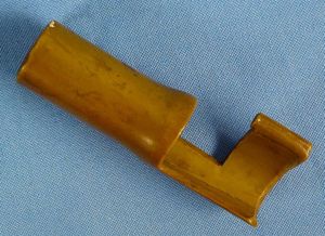 WWII Japanese Army Arisaka Rifle Muzzle Cover with Kanji Annotation