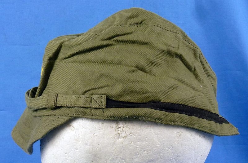 Near Mint Unissued WWII Japanese Navy Petty Officer Green Cotton Field Cap — image 5