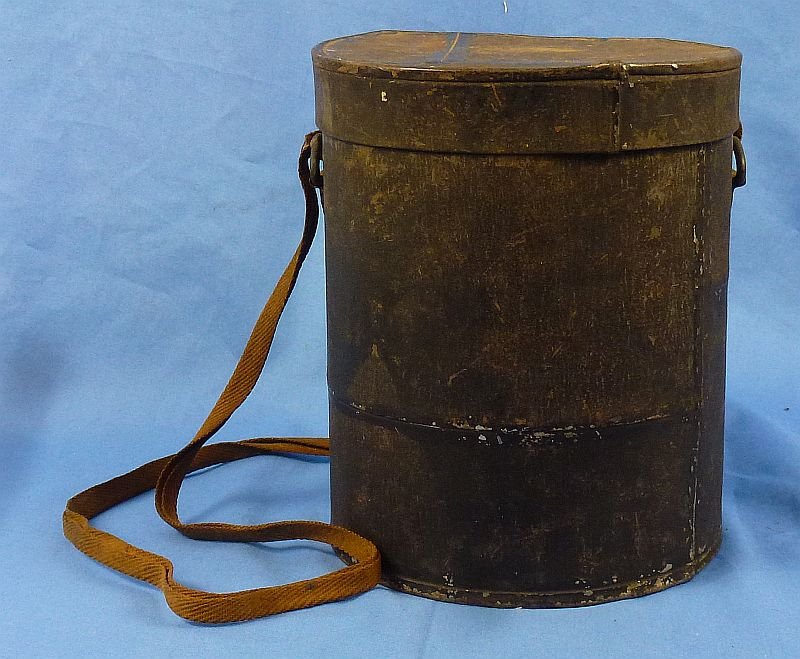 WWII Japanese Civil Defense Gas Mask in Metal Carrying Canister — image 8