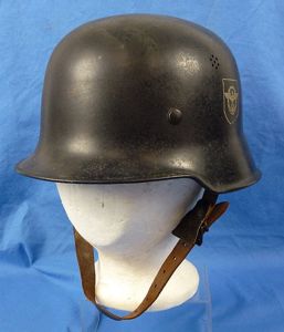 Third Reich Double Decal M34 Fire Police Helmet