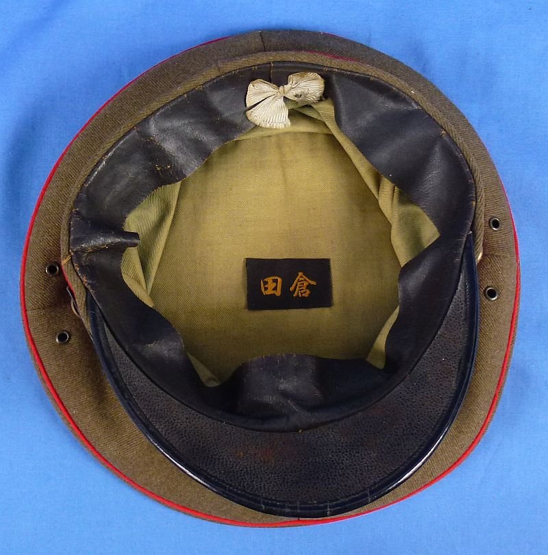 Named WWII Japanese Army Officer Visor Cap — image 7