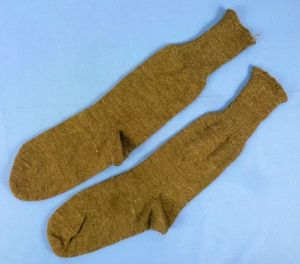 WWII Japanese Military Issue Green Woolen Socks