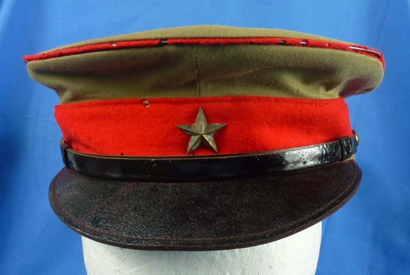 WWII 1930's Japanese Army EM/NCO Cotton Visor Cap — image 2