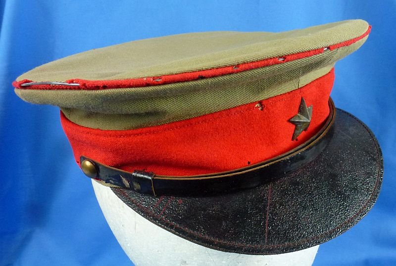 WWII 1930's Japanese Army EM/NCO Cotton Visor Cap — image 3