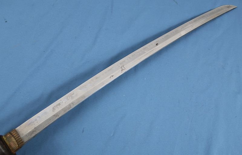 Japanese Civilian Katana in Leather Combat Scabbard Cover — image 5
