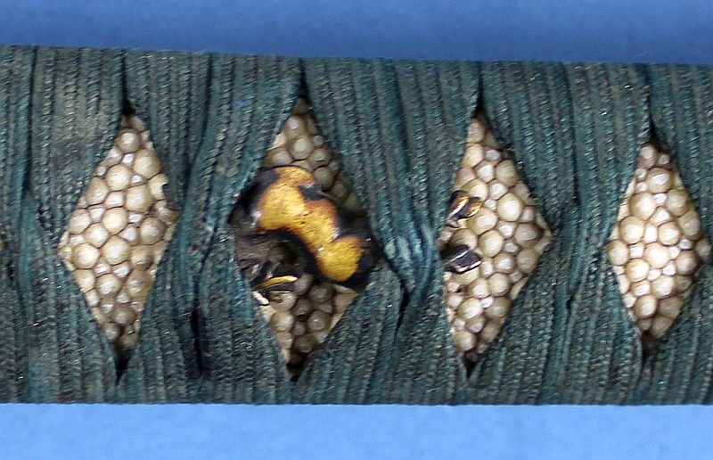 Japanese Civilian Katana in Leather Combat Scabbard Cover — image 8