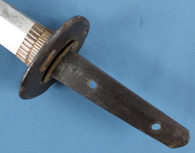 Japanese Civilian Katana in Leather Combat Scabbard Cover — image 9